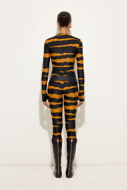 Fiamme Print Lycra Jumpsuit