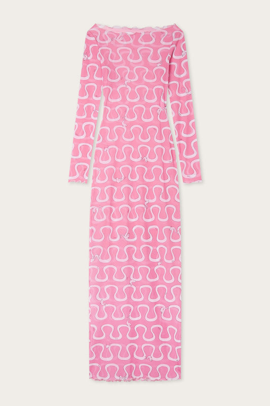 Onda Print Tulle Dress