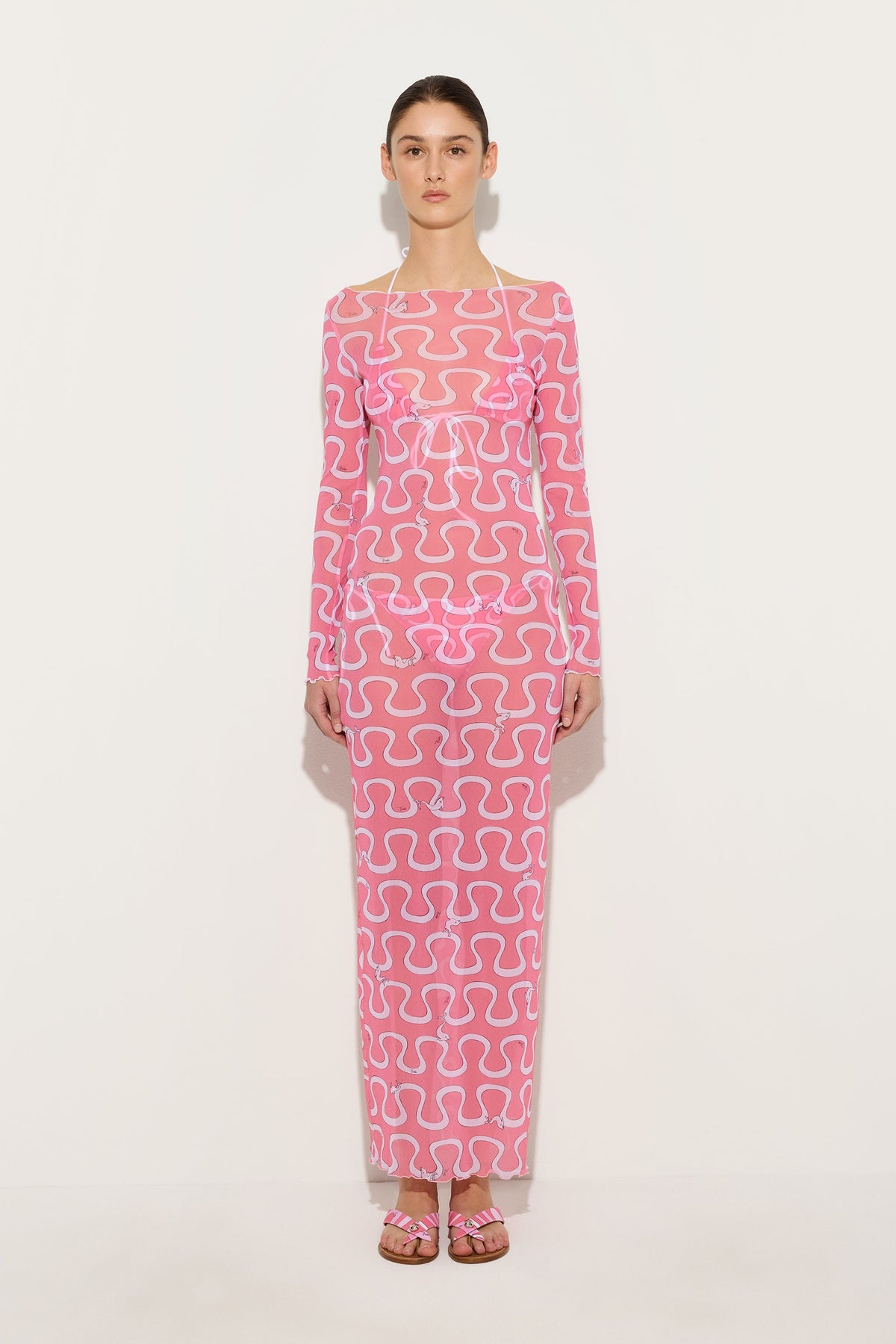 Onda Print Tulle Dress