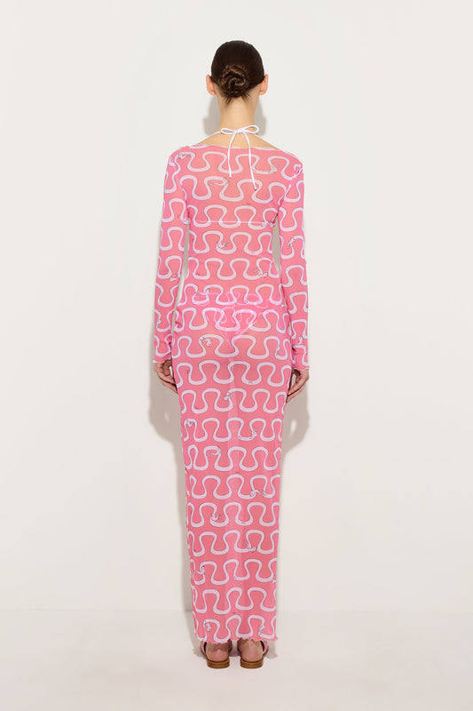 Onda Print Tulle Dress