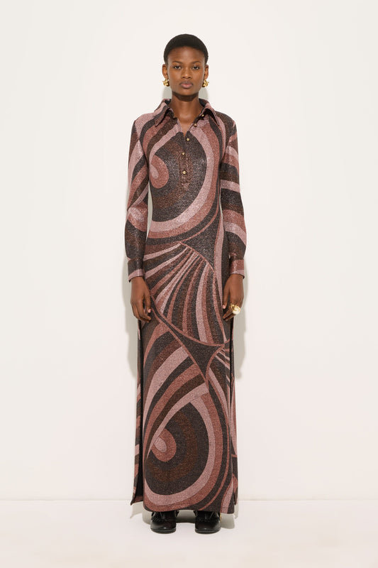 Iride Print Lurex Dress