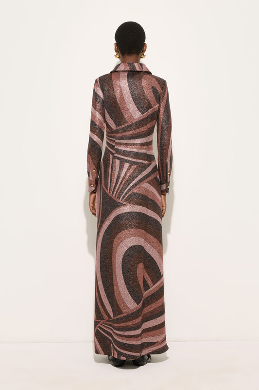 Iride Print Lurex Dress
