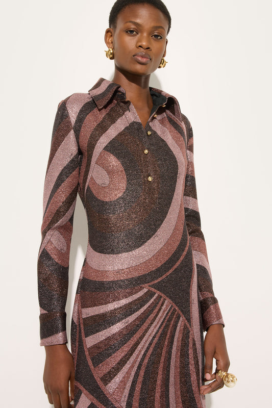 Iride Print Lurex Dress