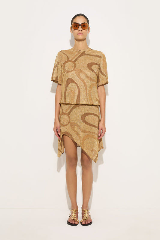 Marmo Print Lurex Top