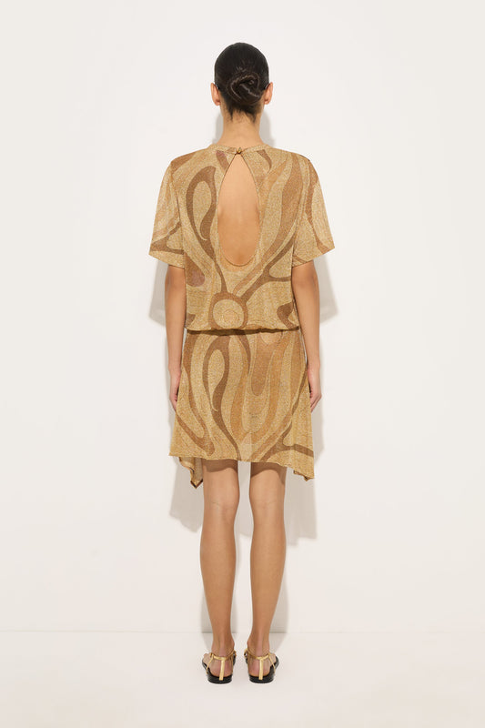 Marmo Print Lurex Top