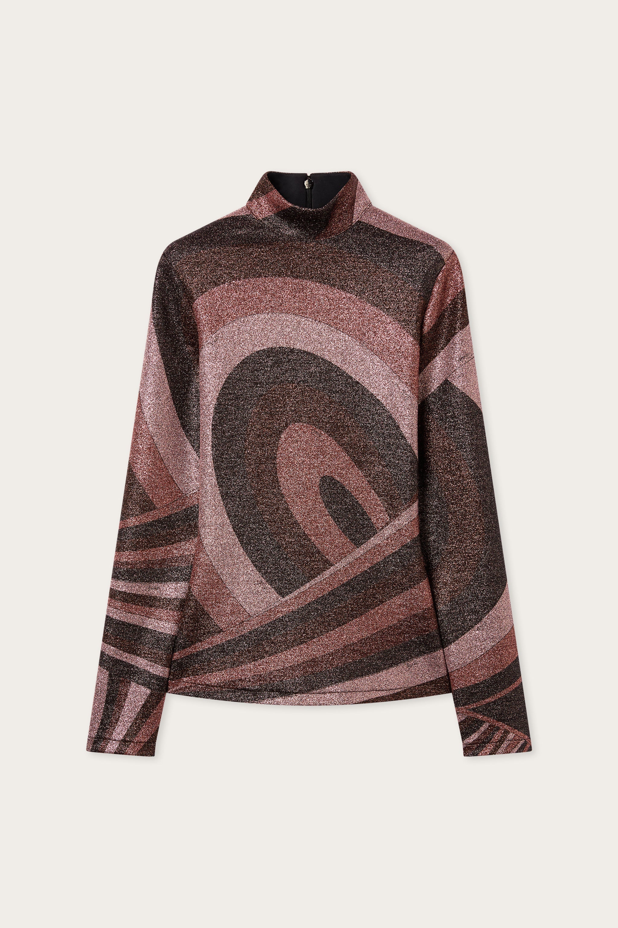 特価・EMILIO PUCCIラメ入り総柄トップスドルマンスリーブ伊製サイズ38 Marmo Print Shibori Laced Top – PUCCI