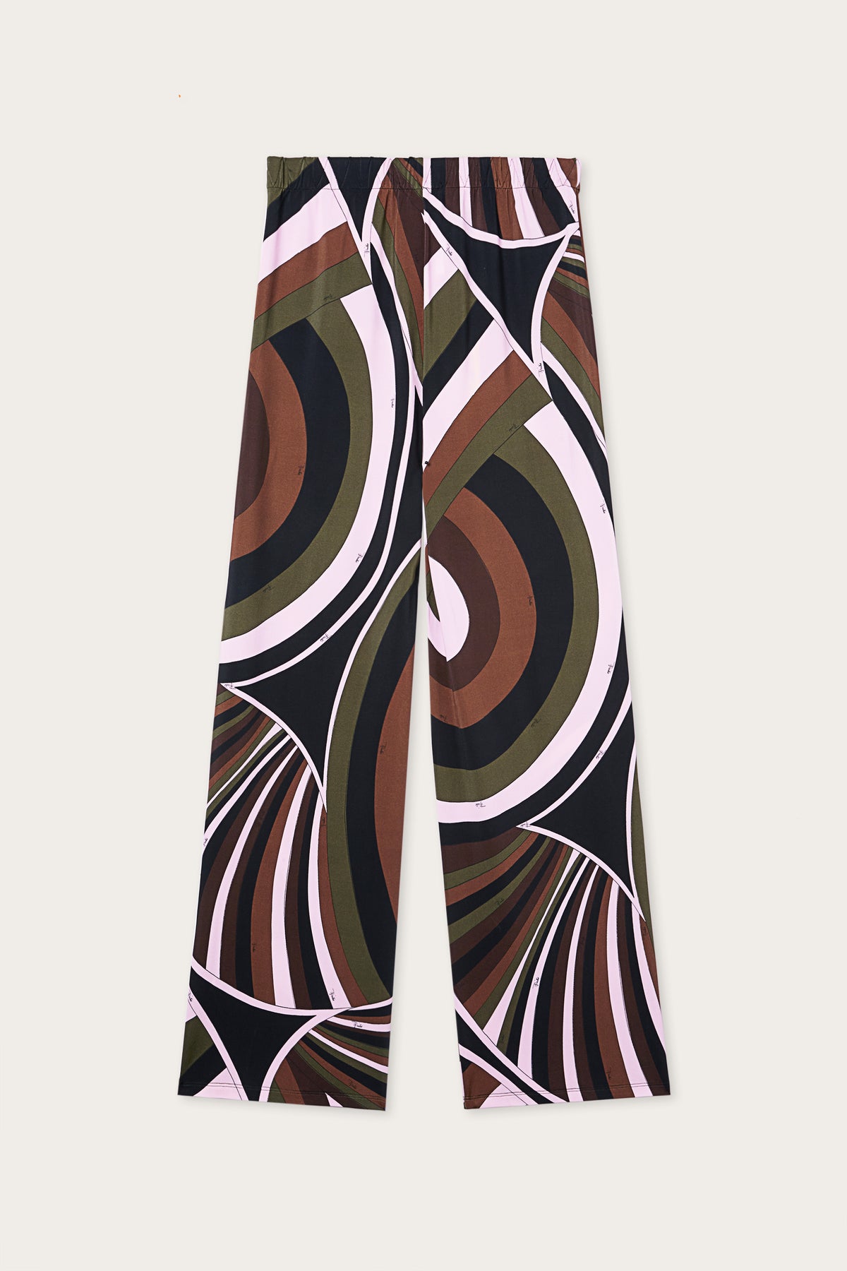 Iride Print Satin Jersey Pants