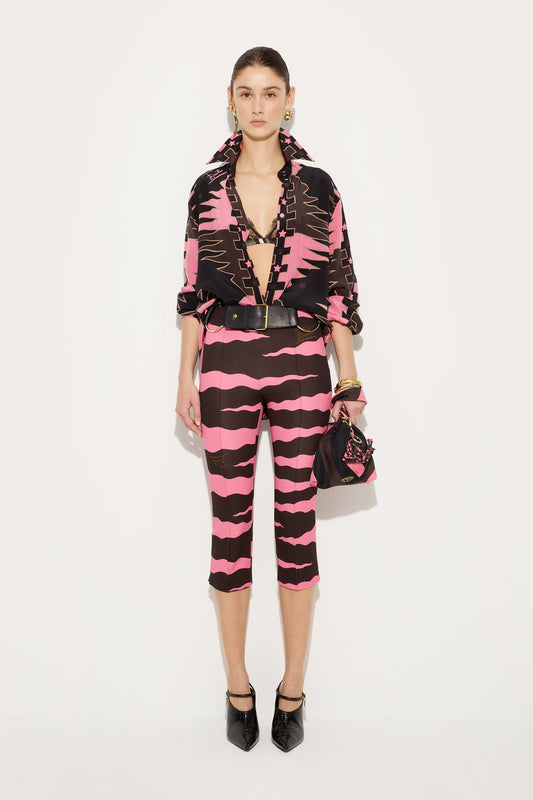 Fiamme Print Capri Pants