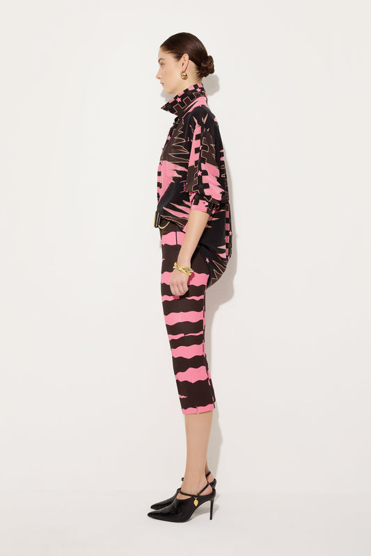 Fiamme Print Capri Pants