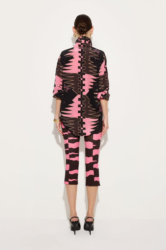 Fiamme Print Capri Pants