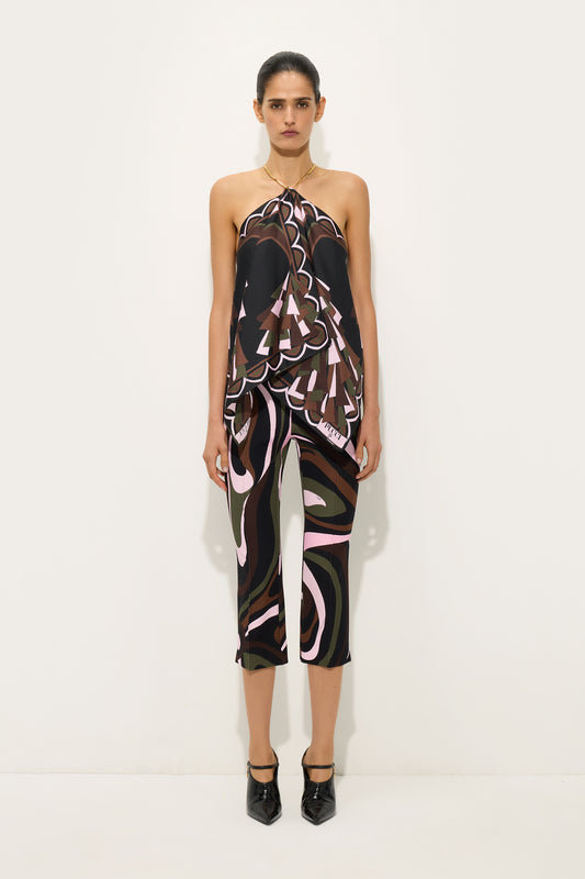 Marmo Print Capri Pants