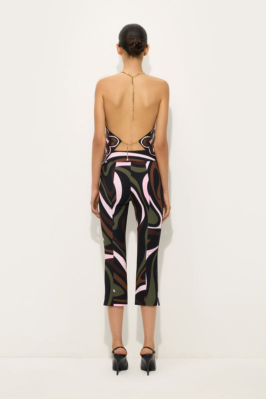 Marmo Print Capri Pants