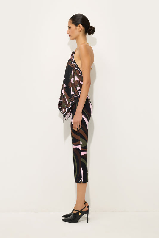 Marmo Print Capri Pants