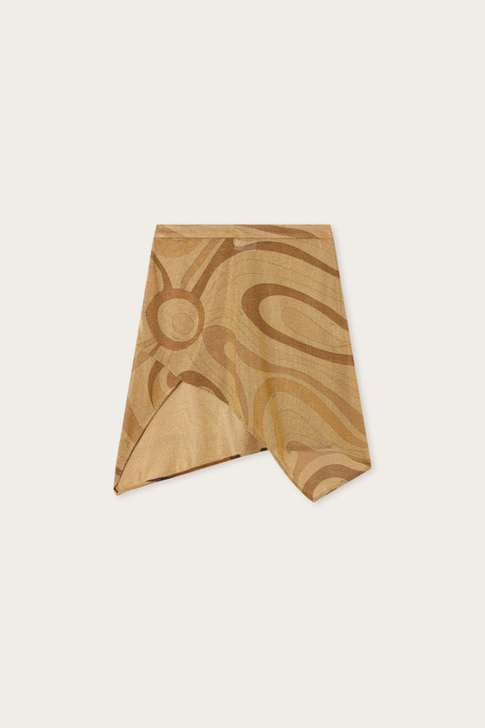 Marmo Print Lurex Skirt
