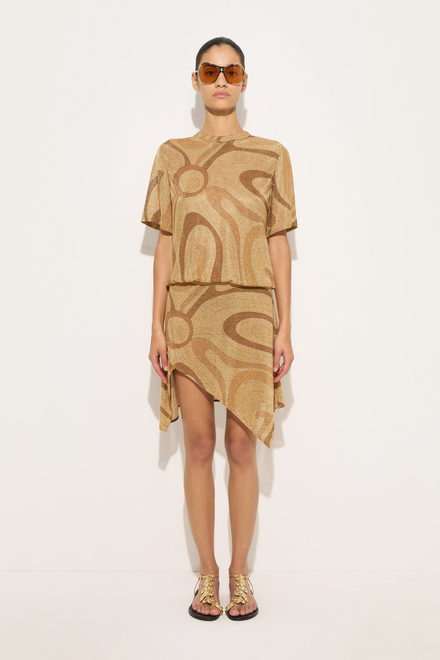 Marmo Print Lurex Skirt