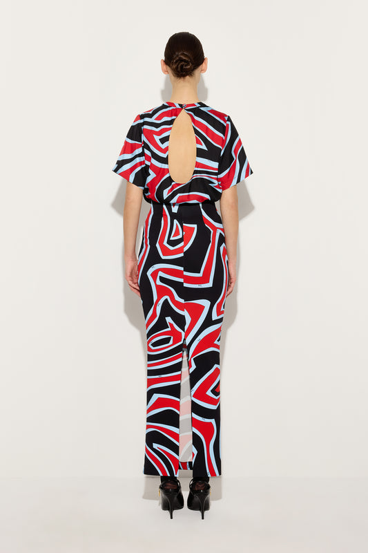 Labirinto Print Jersey Skirt