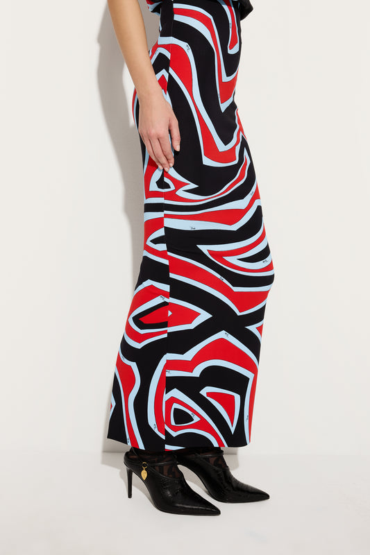 Labirinto Print Jersey Skirt
