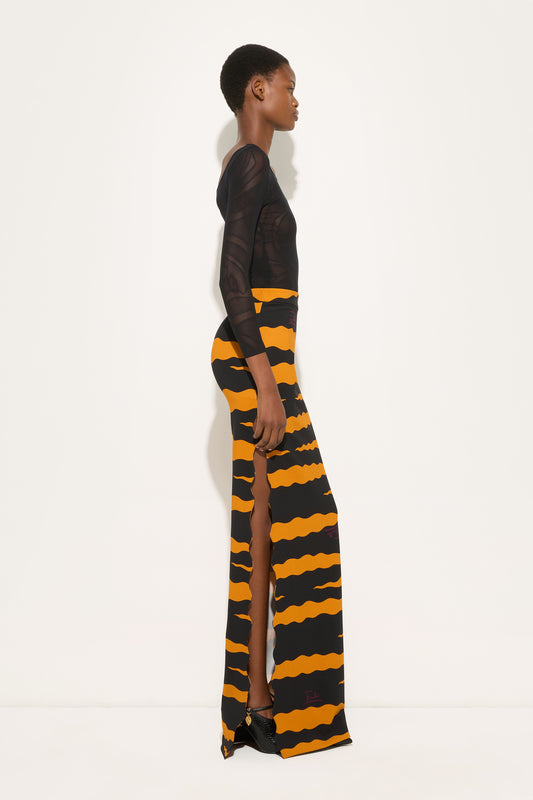 Fiamme Print Jersey Skirt