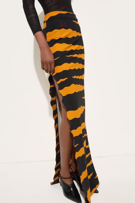 Fiamme Print Jersey Skirt