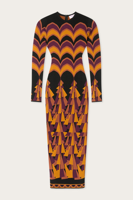 Baiadera Print Jacquard Dress