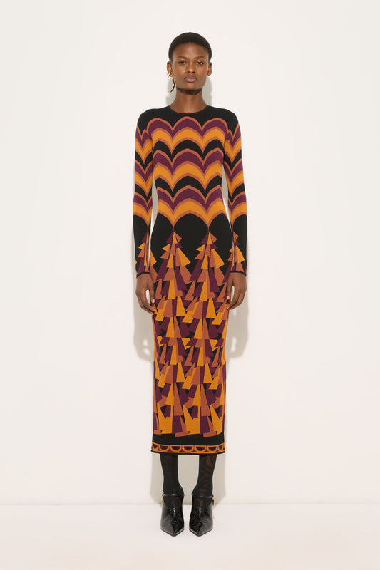 Baiadera Print Jacquard Dress
