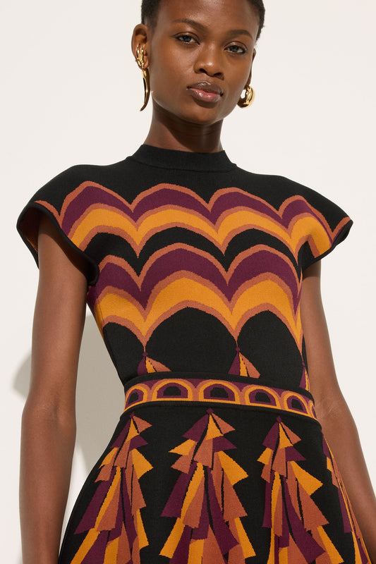 Top Jacquard in Stampa Baiadera