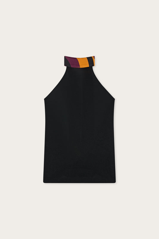 Wool Top with Scarf Detail