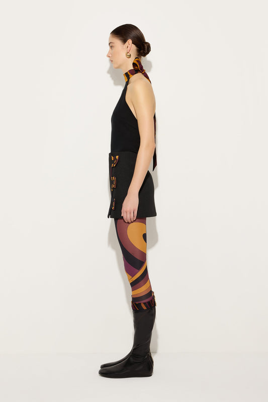 Wool Top with Scarf Detail