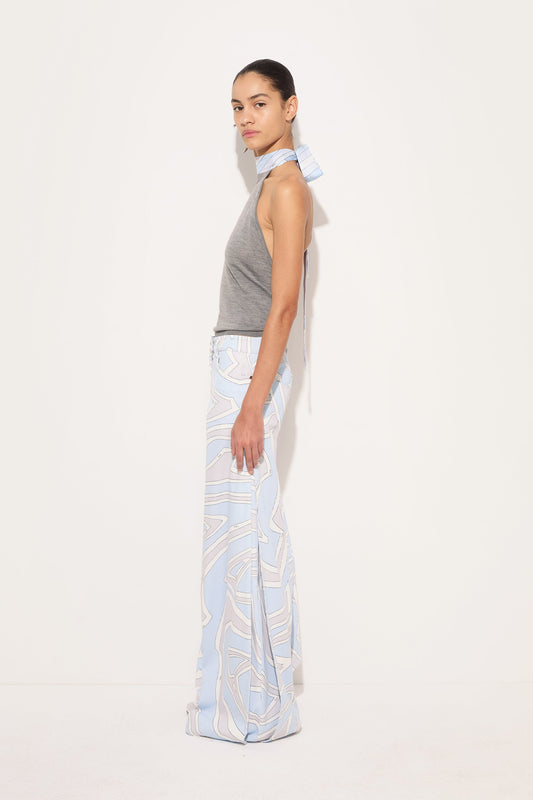 Wool Top with Scarf Detail