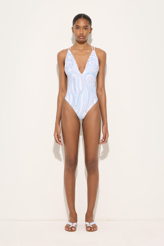 Marmo Print Swimsuit