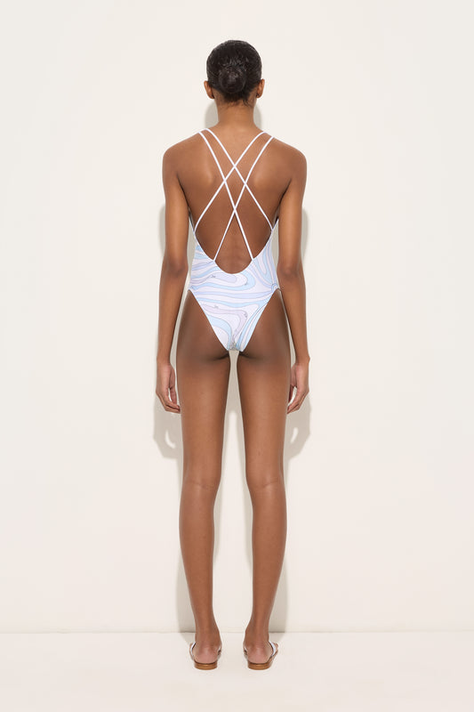 Marmo Print Swimsuit