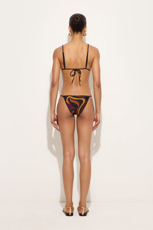 Top Bikini in Stampa Marmo