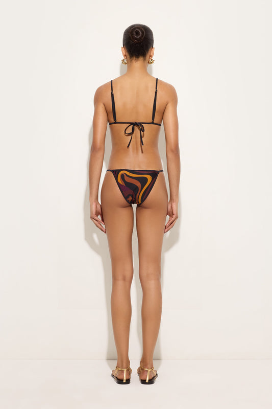Slip Bikini in Stampa Marmo