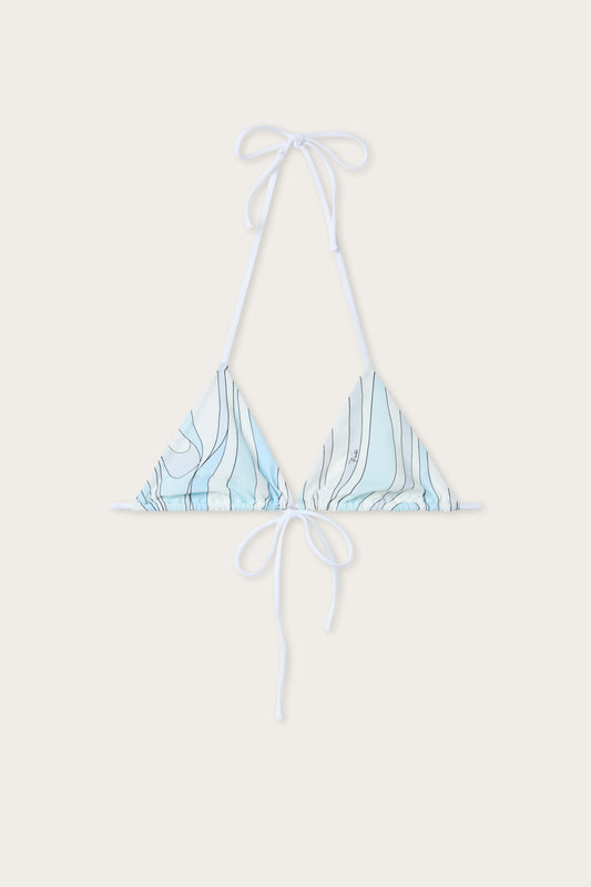 Marmo Print Bikini Top