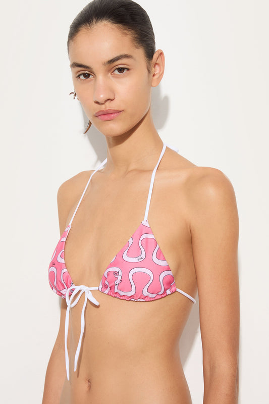 Onda Print Bikini Top