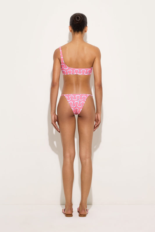 Onda Print One-Shoulder Bikini Top
