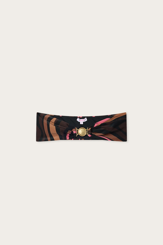 Top Bikini in Stampa Marmo