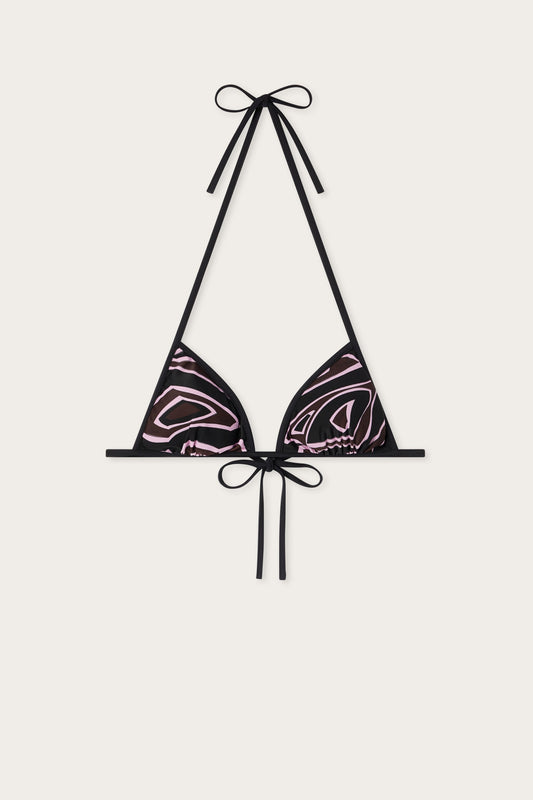 Top Bikini in Stampa Labirinto