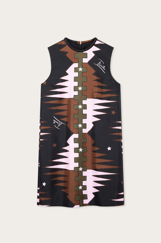 Valdimontone Print Silk Dress