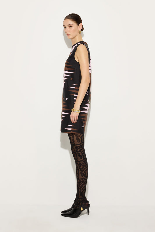 Valdimontone Print Silk Dress