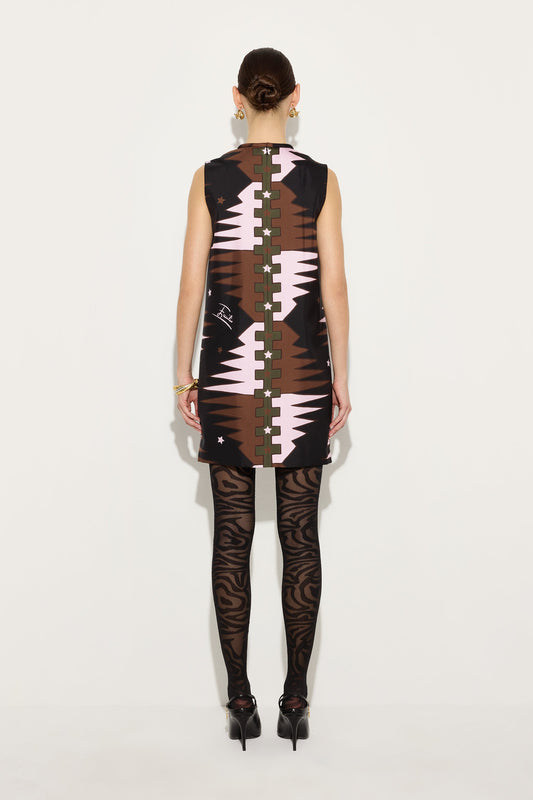 Valdimontone Print Silk Dress