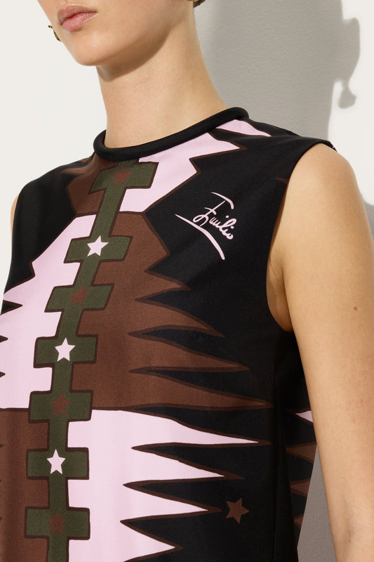 Valdimontone Print Silk Dress