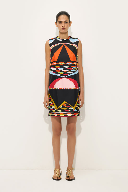 Dune Print Silk Dress