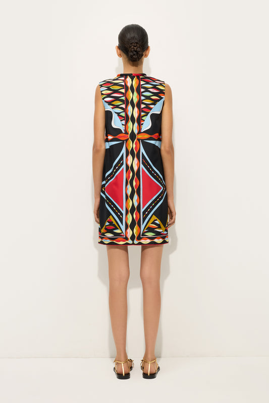 Dune Print Silk Dress