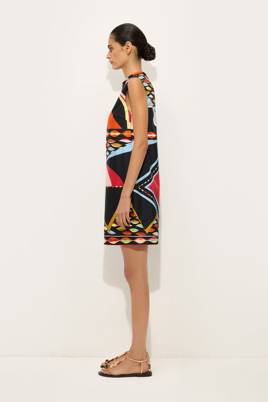 Dune Print Silk Dress