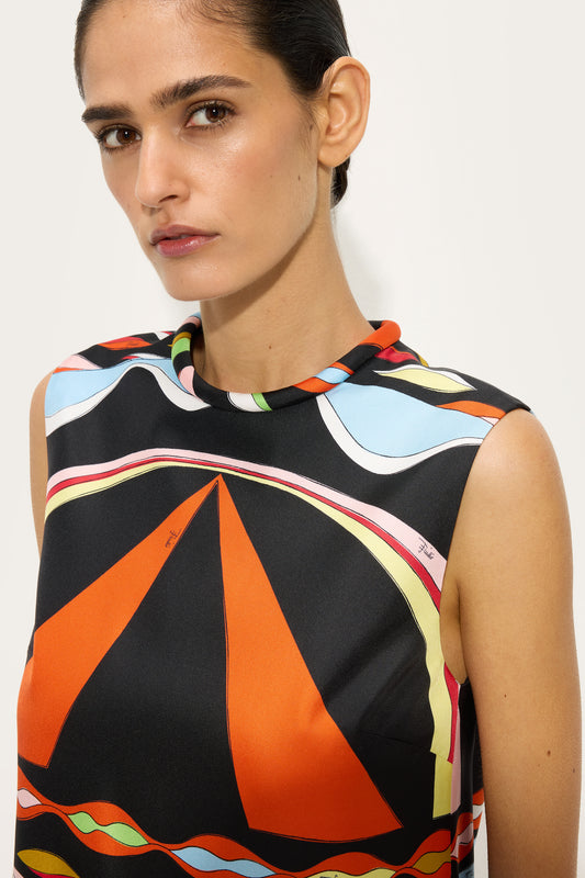 Dune Print Silk Dress