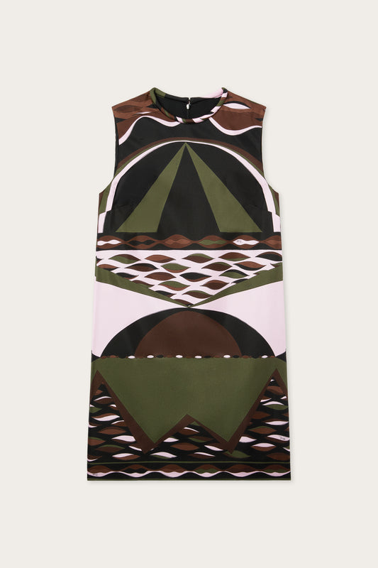 Dune Print Silk Dress