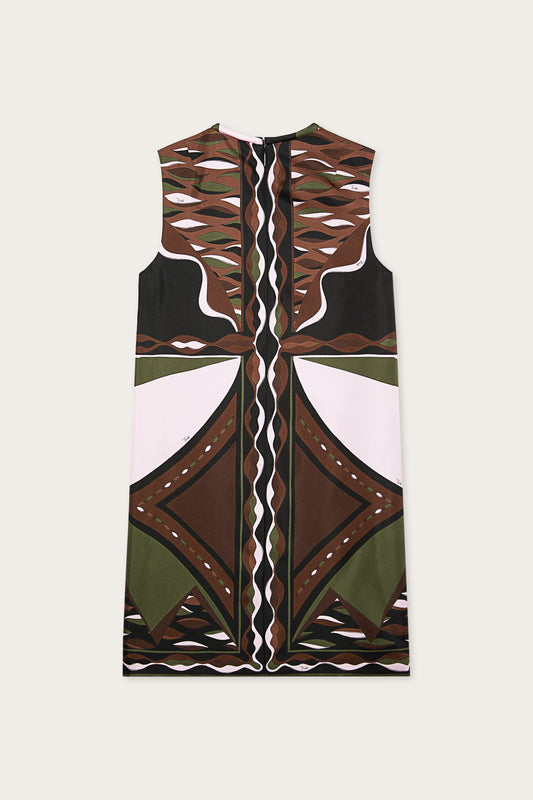 Dune Print Silk Dress