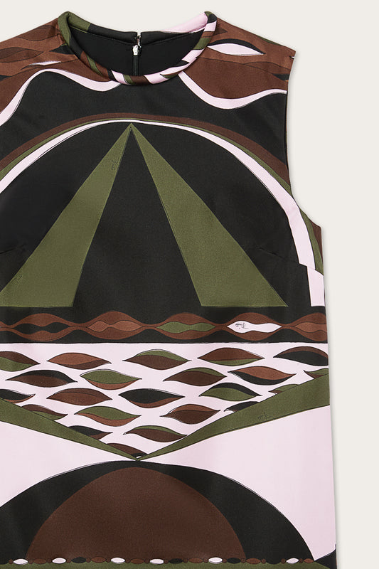 Dune Print Silk Dress