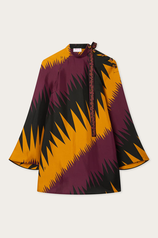 Drago Print Silk Dress